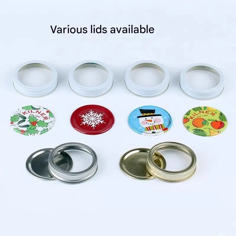 Mason glass jars with screw metal lid · photo