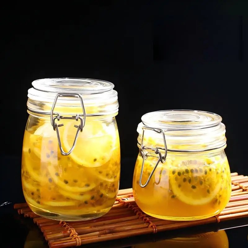 Round glass jars with clip lid · photo 6