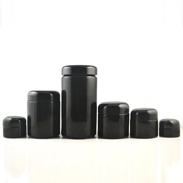 Violet UV-protective glass jar