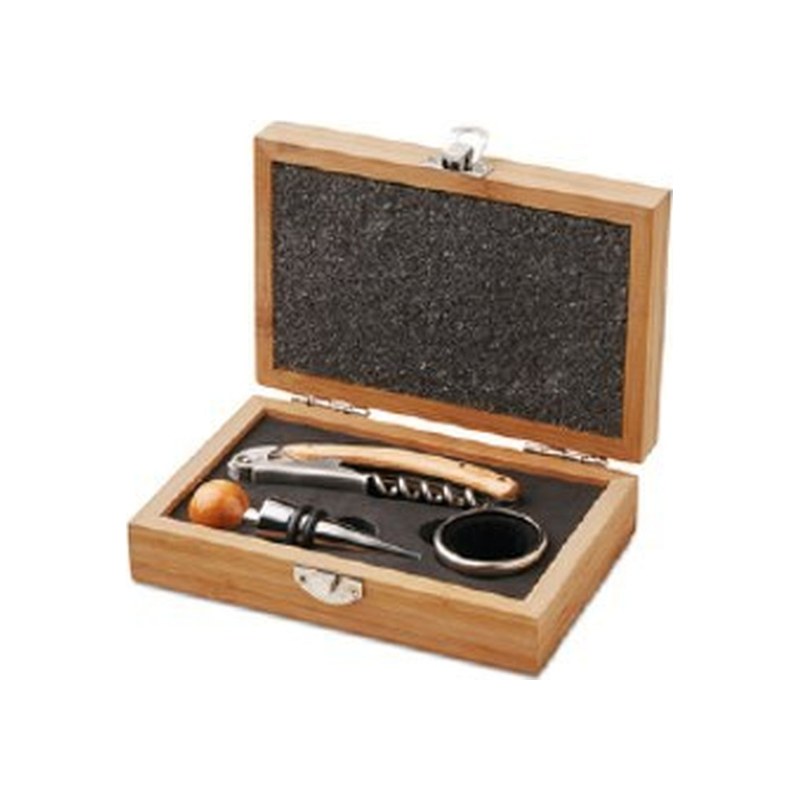 Wine set in bamboo gift box
