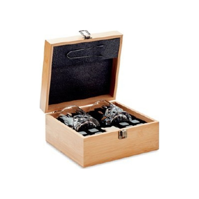 Luxury glass set in bamboo gift box