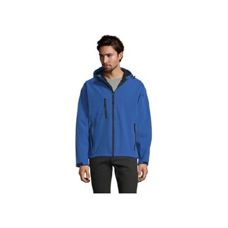 Men's hooded softshell jacket