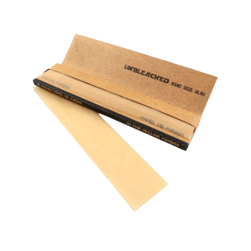 Custom rolling papers · Unbleached brown · 12.5 g/m² · 70 mm