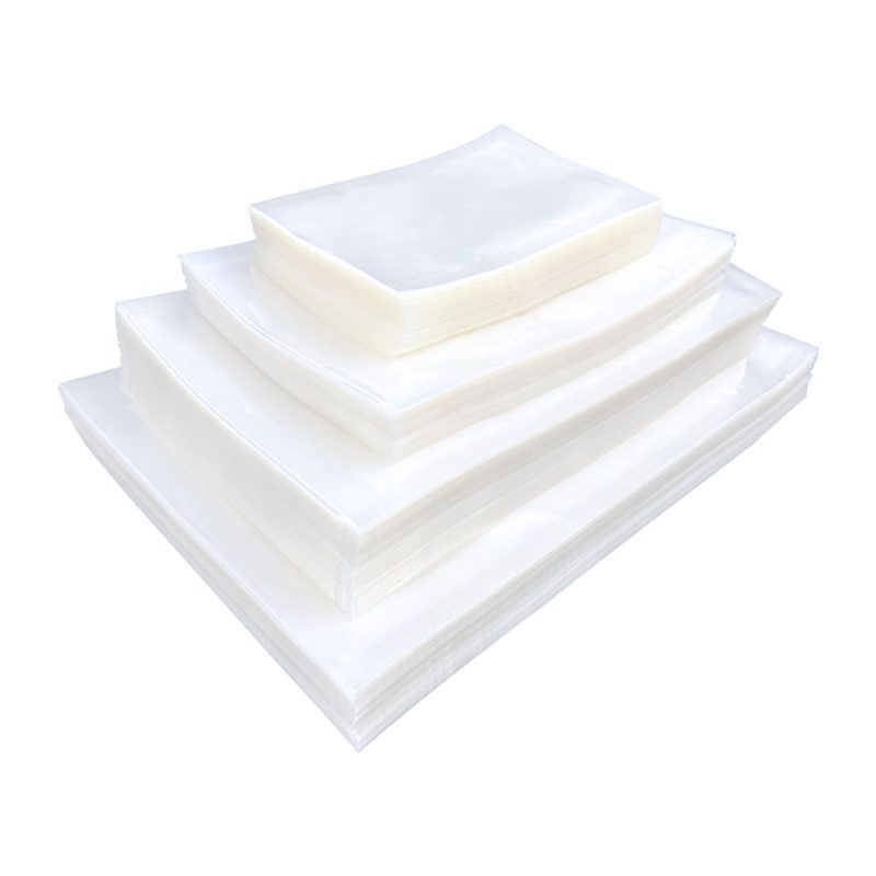 Clear vacuum bags in several sizes